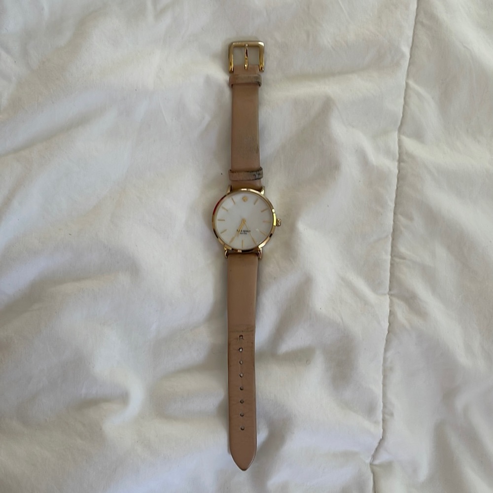 Kate Spade Beige & Gold Watch